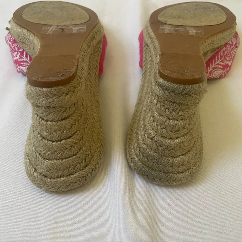 Coldwater Creek open toe espadrille wedge sandal size 8.5